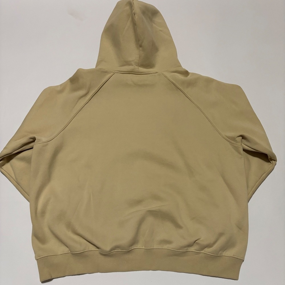 Fear of God Essentials Hoodie Beige Tan Logo Pullover Mens Size L Large - Picture 9 of 9